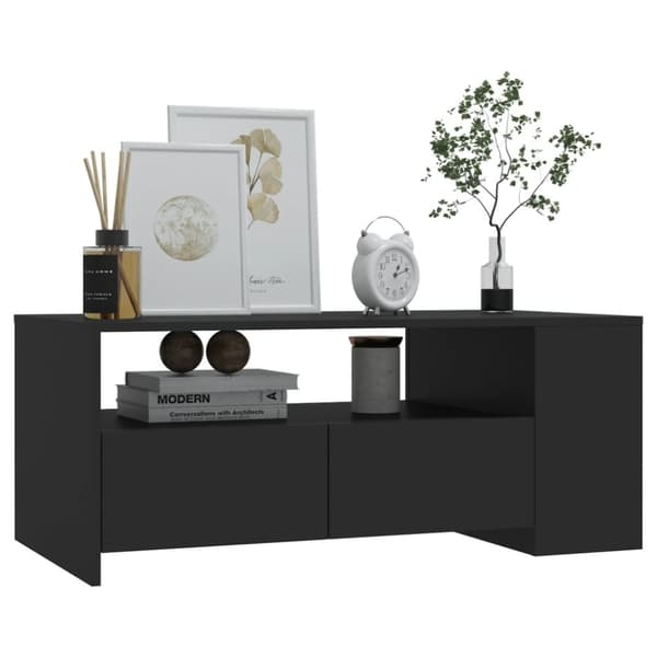 vidaXL sofabord 102x55x42 cm konstrueret træ sort