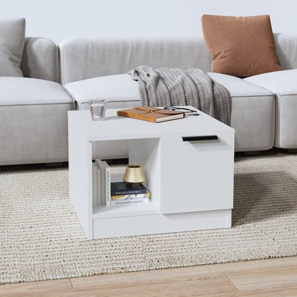 vidaXL sofabord 50x50x36 cm konstrueret træ hvid