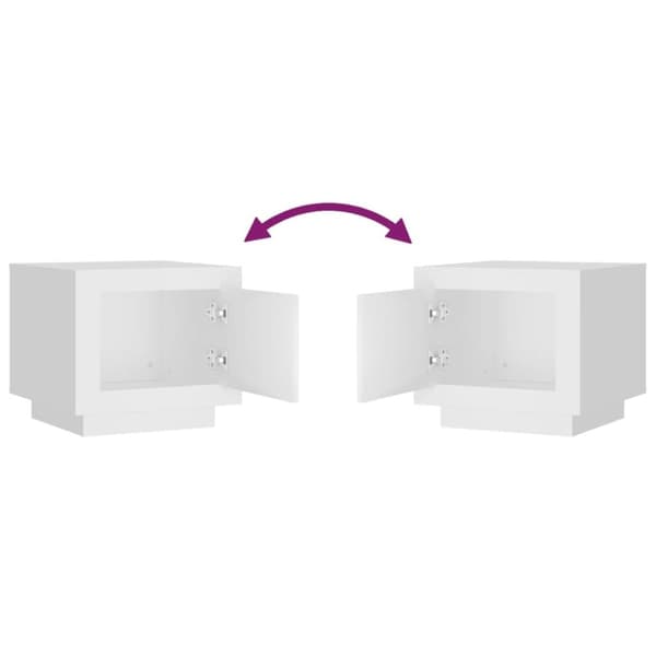 vidaXL sofabord 51x50x45 cm konstrueret træ hvid