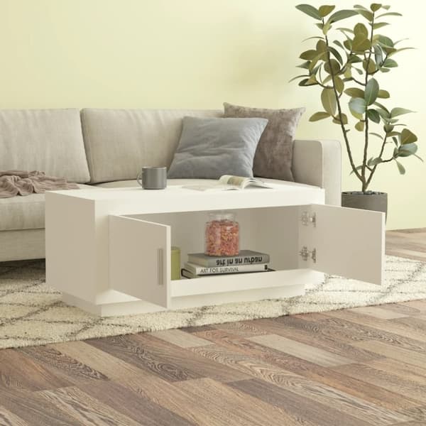 vidaXL sofabord 102x50x45 cm konstrueret træ hvid