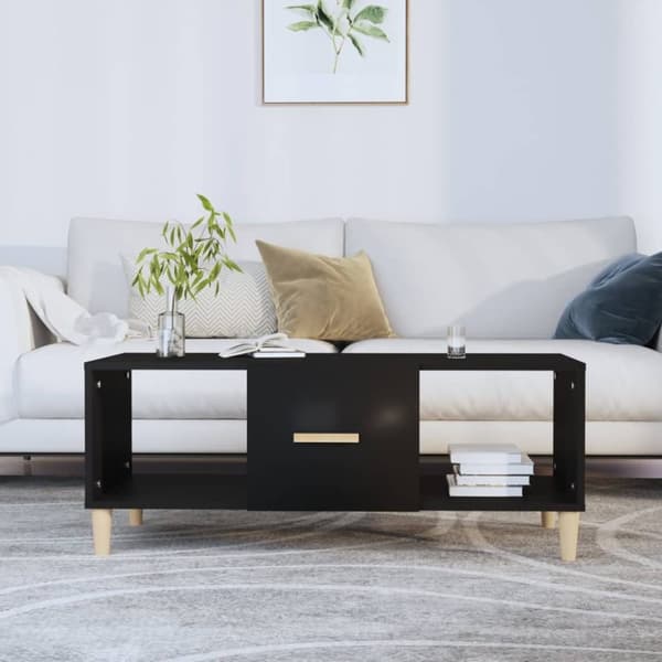 vidaXL sofabord 102x50x40 cm konstrueret træ sort