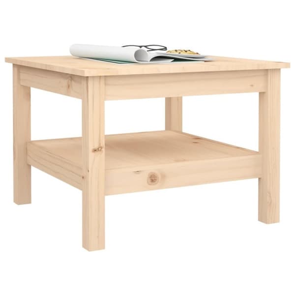vidaXL sofabord 55x55x40 cm massivt fyrretræ