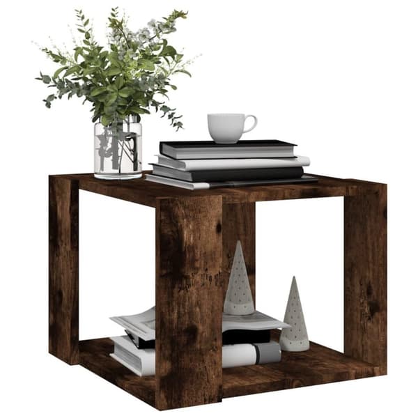 vidaXL sofabord 40x40x30 cm konstrueret træ røget egetræsfarve