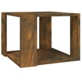 Miniatyrbillede 1 af 8: vidaXL sofabord 40x40x30 cm konstrueret træ røget egetræsfarve