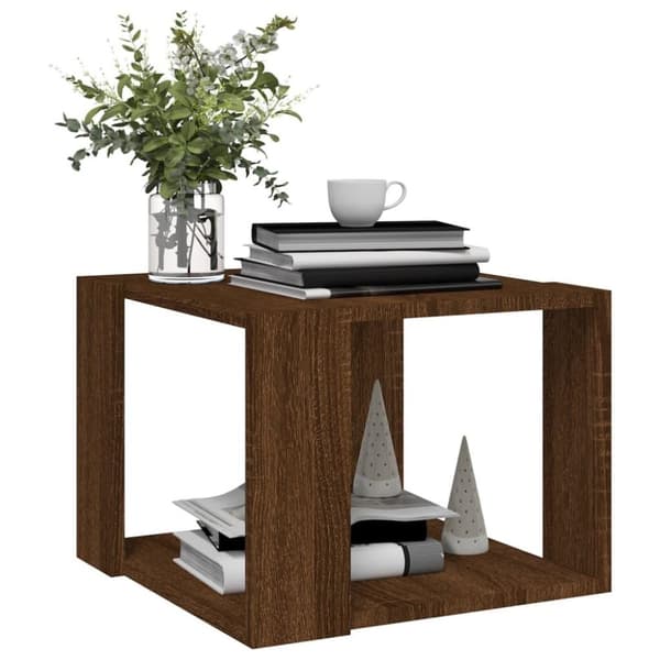 vidaXL sofabord 40x40x30 cm konstrueret træ brun egetræsfarve