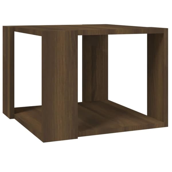 vidaXL sofabord 40x40x30 cm konstrueret træ brun egetræsfarve