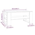 Miniatyrbillede 6 af 7: vidaXL sofabord 102x55x45 cm konstrueret træ røget egetræsfarve