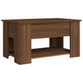 Miniatyrbillede 6 af 9: vidaXL sofabord 79x49x41 cm konstrueret træ brun egetræsfarve