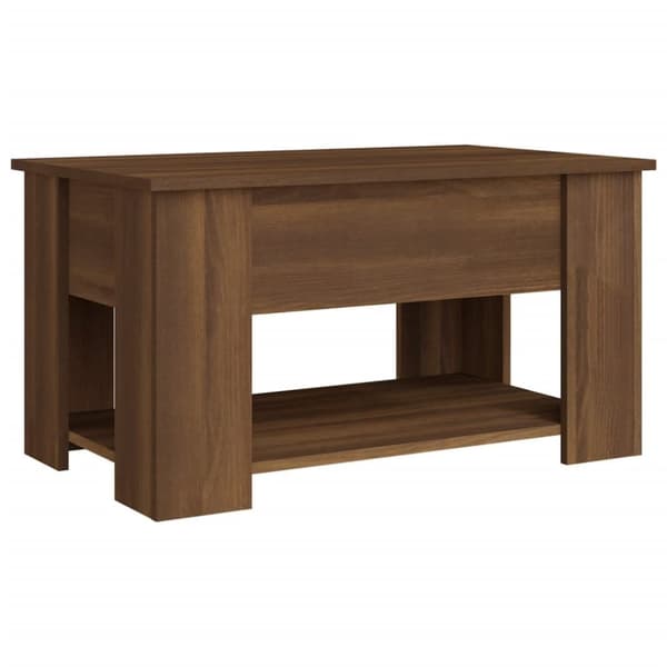 vidaXL sofabord 79x49x41 cm konstrueret træ brun egetræsfarve
