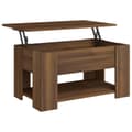 Miniatyrbillede 1 af 9: vidaXL sofabord 79x49x41 cm konstrueret træ brun egetræsfarve