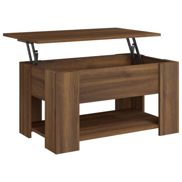vidaXL sofabord 79x49x41 cm konstrueret træ brun egetræsfarve