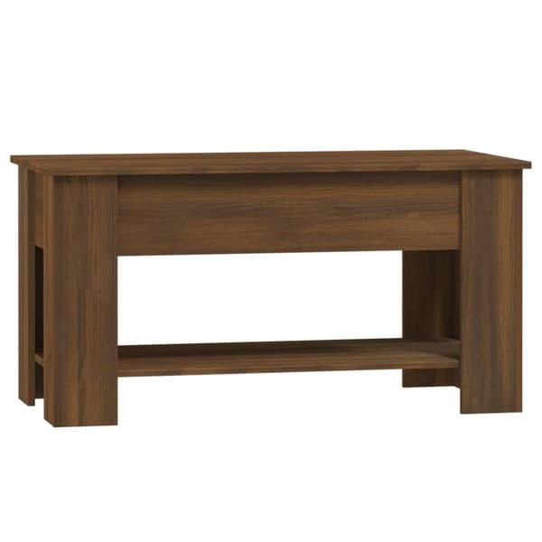 vidaXL sofabord 101x49x52 cm konstrueret træ brun egetræsfarve