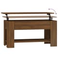 Miniatyrbillede 7 af 10: vidaXL sofabord 101x49x52 cm konstrueret træ brun egetræsfarve