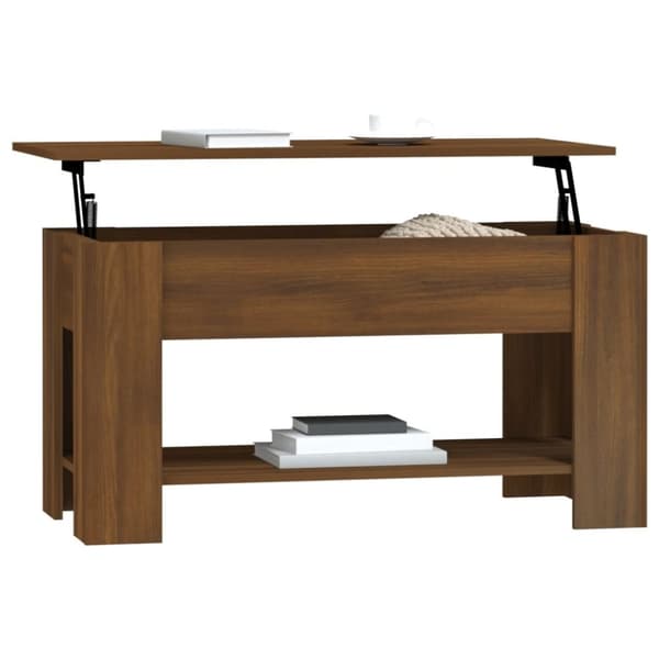 vidaXL sofabord 101x49x52 cm konstrueret træ brun egetræsfarve