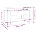 Miniatyrbillede 10 af 10: vidaXL sofabord 101x49x52 cm konstrueret træ brun egetræsfarve
