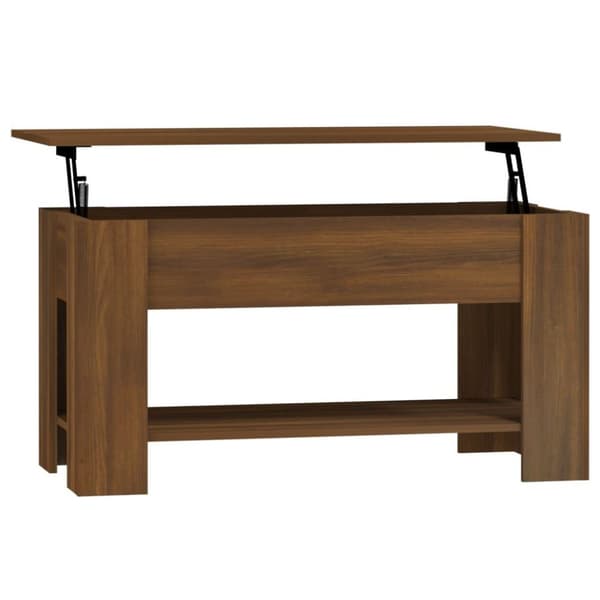 vidaXL sofabord 101x49x52 cm konstrueret træ brun egetræsfarve