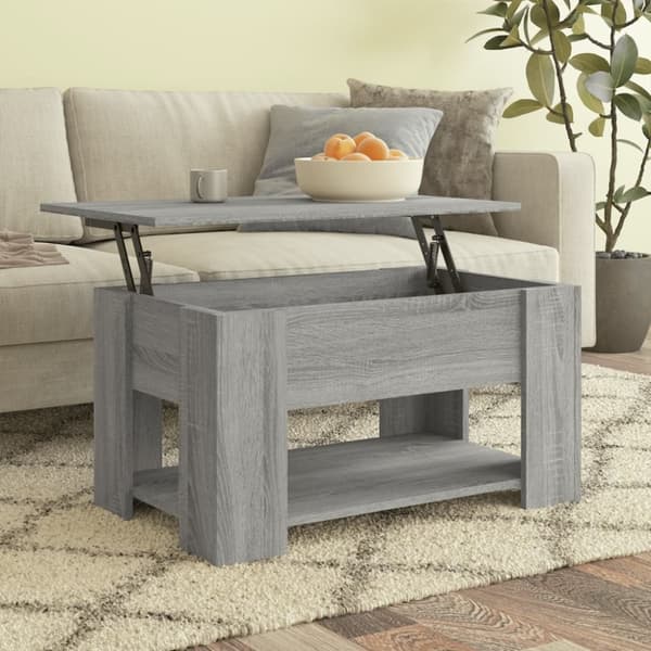 vidaXL sofabord 79x49x41 cm konstrueret træ grå sonoma-eg