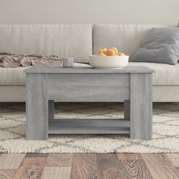 vidaXL sofabord 79x49x41 cm konstrueret træ grå sonoma-eg