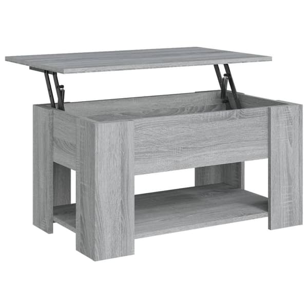 vidaXL sofabord 79x49x41 cm konstrueret træ grå sonoma-eg