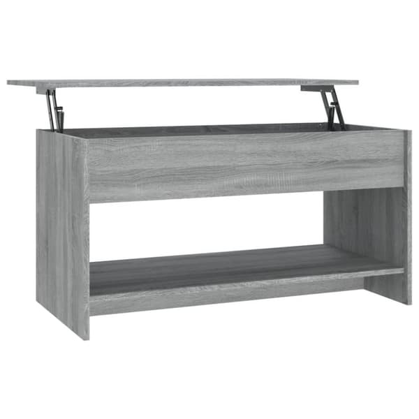vidaXL Sohvapöytä harmaa Sonoma 102x50x52,5 cm tekninen puu