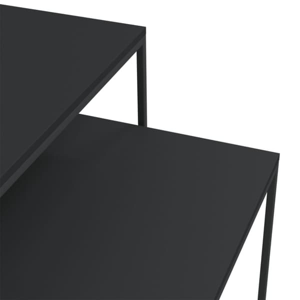 vidaXL Satsbord 2 st konstruerat trä och metall