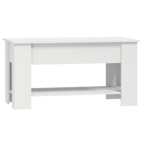 vidaXL Soffbord vit 101x49x52 cm konstruerat trä