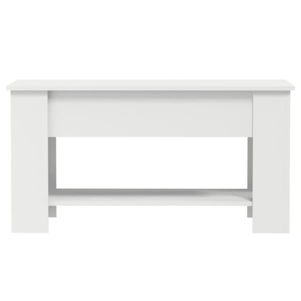 vidaXL Soffbord vit 101x49x52 cm konstruerat trä