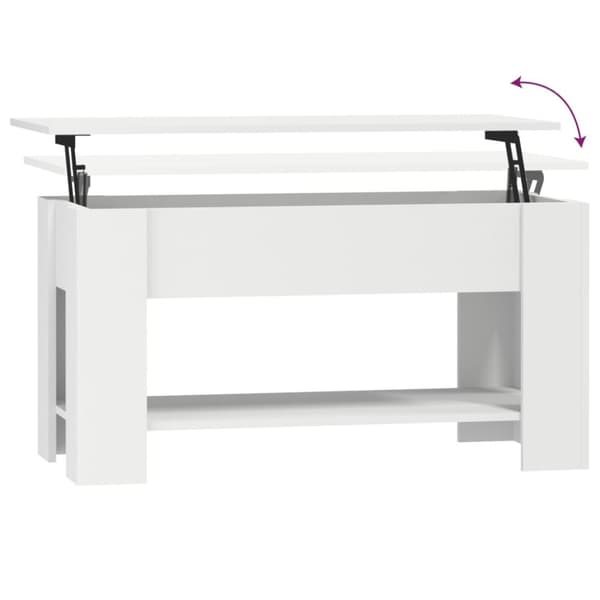 vidaXL Soffbord vit 101x49x52 cm konstruerat trä