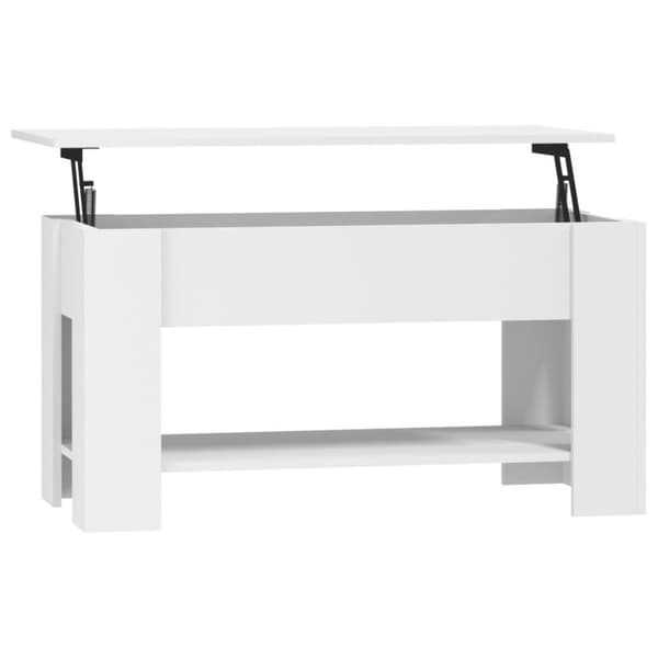 vidaXL Soffbord vit 101x49x52 cm konstruerat trä