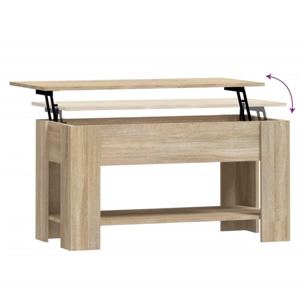 vidaXL Salongbord sonoma eik 101x49x52 cm konstruert tre