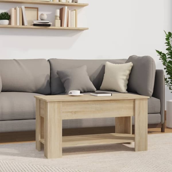 vidaXL Salongbord sonoma eik 101x49x52 cm konstruert tre