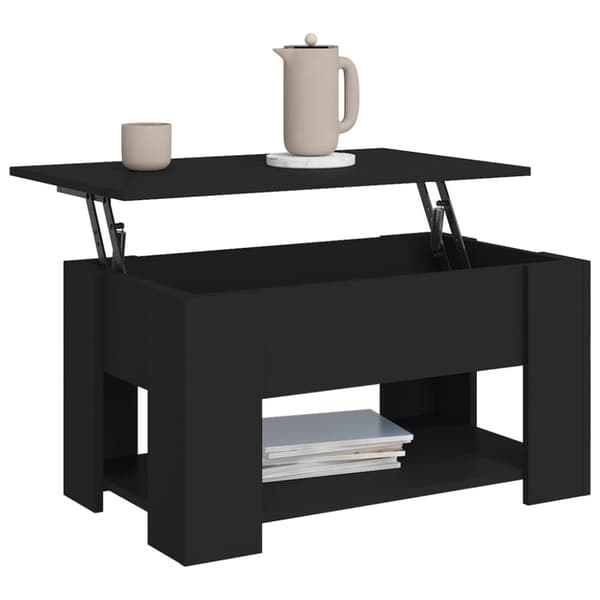 vidaXL Salongbord svart 79x49x41 cm konstruert tre