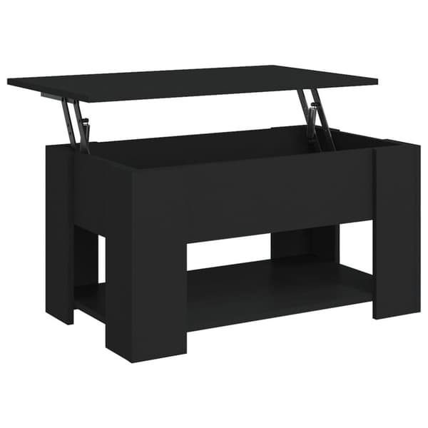vidaXL Salongbord svart 79x49x41 cm konstruert tre
