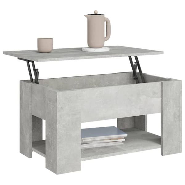 vidaXL Soffbord betonggrå 79x49x41 cm konstruerat trä