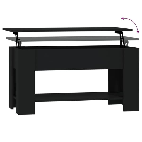vidaXL Soffbord svart 101x49x52 cm konstruerat trä