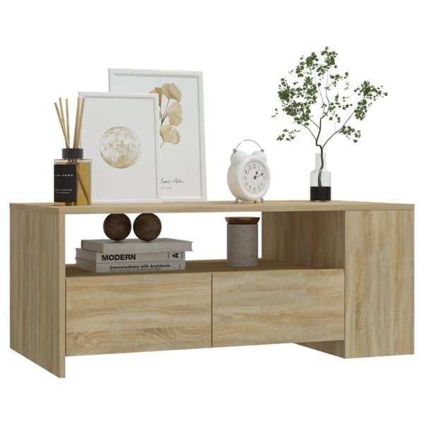 vidaXL Salongbord sonoma eik 102x55x42 cm konstruert tre