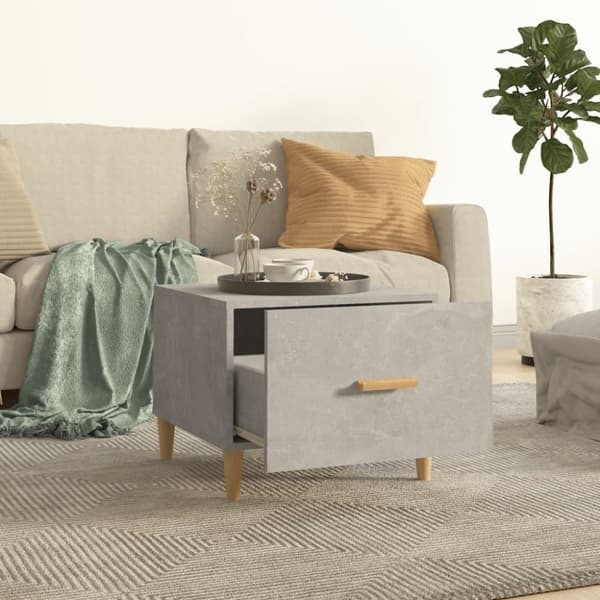 vidaXL Salongbord 2 stk betonggrå 50x50x40 cm konstruert tre