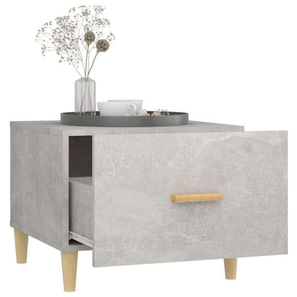 vidaXL Salongbord 2 stk betonggrå 50x50x40 cm konstruert tre