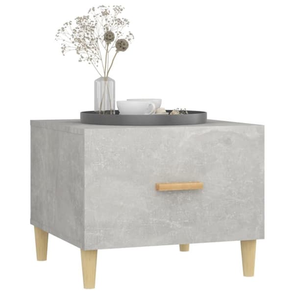 vidaXL Salongbord 2 stk betonggrå 50x50x40 cm konstruert tre