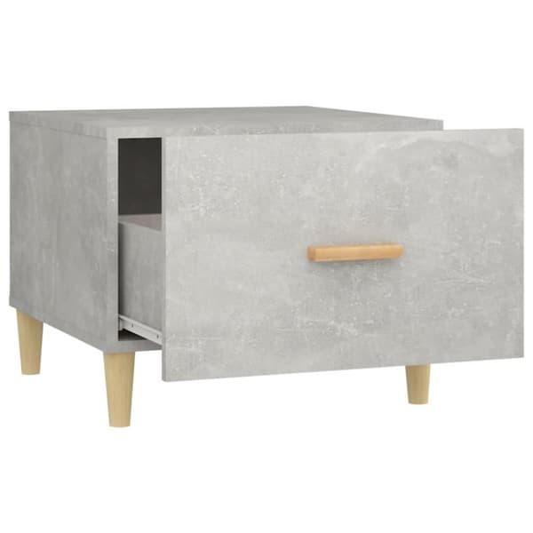 vidaXL Salongbord 2 stk betonggrå 50x50x40 cm konstruert tre
