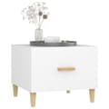 Miniatyrbilde 5 av 11: vidaXL Salongbord 2 stk hvit 50x50x40 cm konstruert tre