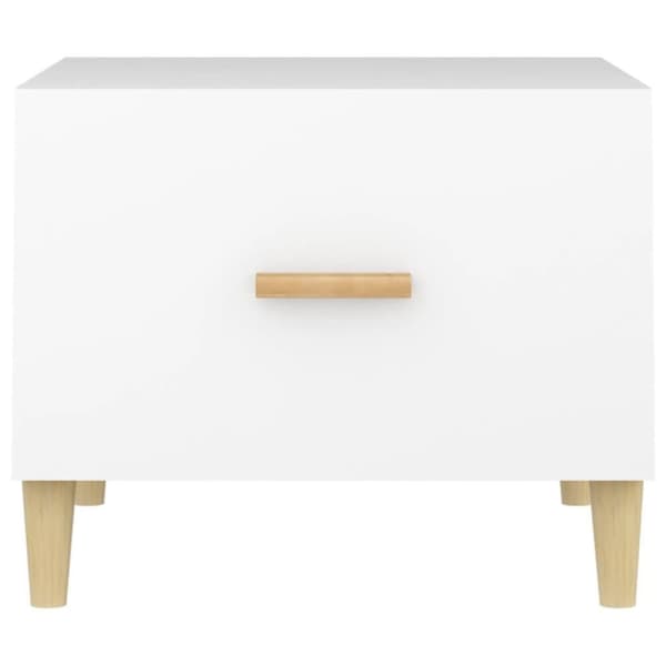 vidaXL Salongbord 2 stk hvit 50x50x40 cm konstruert tre