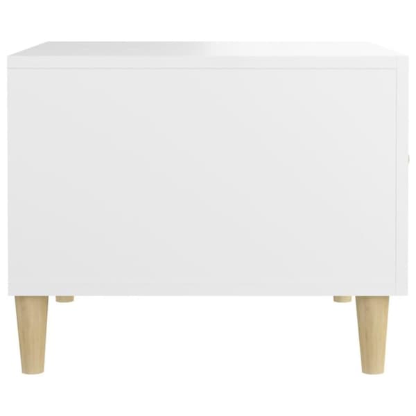 vidaXL Salongbord 2 stk hvit 50x50x40 cm konstruert tre