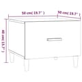 Miniatyrbilde 11 av 11: vidaXL Salongbord 2 stk hvit 50x50x40 cm konstruert tre