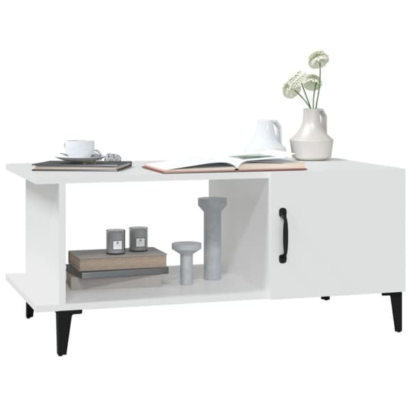 vidaXL Salongbord hvit 90x50x40 cm konstruert tre
