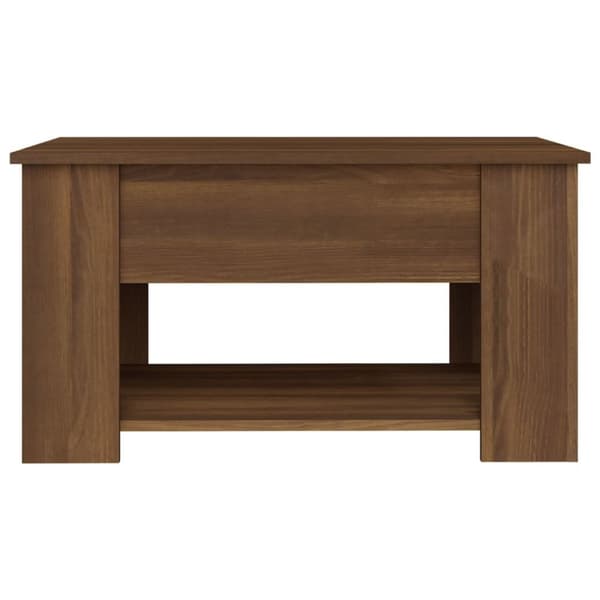 vidaXL Soffbord brun ek 79x49x41 cm konstruerat trä