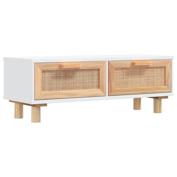 vidaXL Soffbord vit 80x40x30 cm konstruerat trä&massiv furu