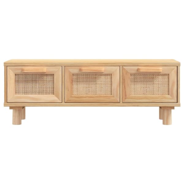 vidaXL Sidebord brun 80x40x30 cm konstruert tre og heltre furu
