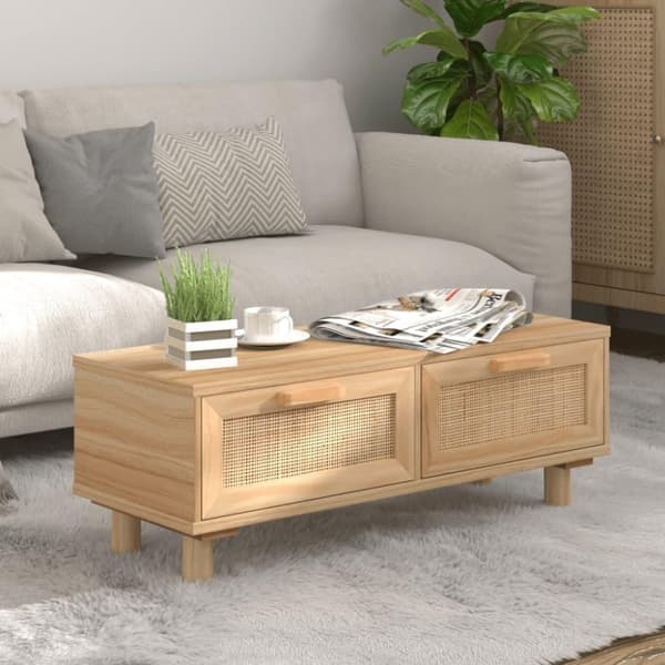 vidaXL Soffbord brun 80x40x30 cm konstruerat trä&massiv furu
