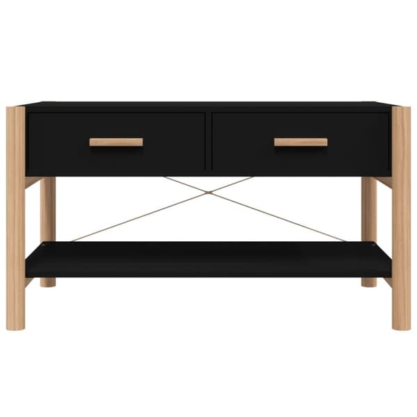 vidaXL Soffbord svart 82x48x45 cm konstruerat trä